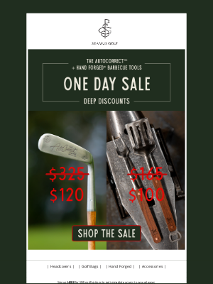 SEAMUS GOLF - 60% off on The Autocorrect™ and Barbecue Tools