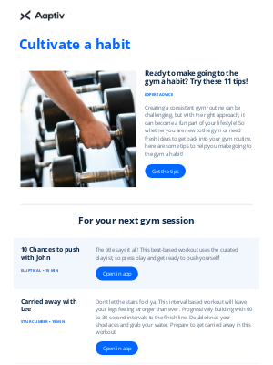 [New Challenge] 11 Tips to build a gym habit & Aaptiv gym-ready classes