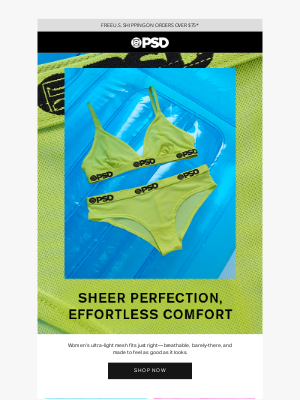 PSD Underwear - Women’s Mesh = Sheer Perfection