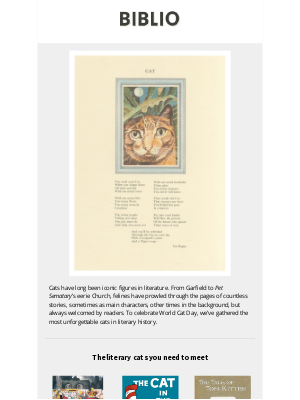 Biblio - 🐾 The Top Cats in Literature