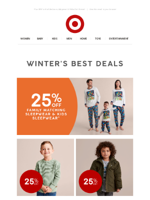 Target (AU) - ❄️25% off Kids' Winter Essentials!