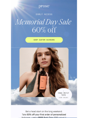 Prose Hair - EARLY ACCESS: 60% off for Memorial Day 🇺🇸