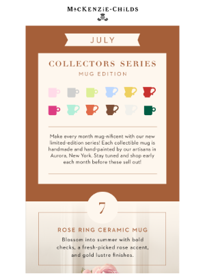 MacKenzie Childs LLC - Collectors Series: Our July mug is here!