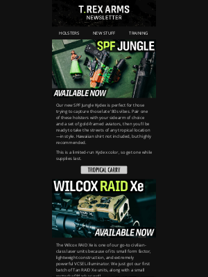 T.REX ARMS - NEW: SPF Jungle Kydex + Wilcox RAID Xes