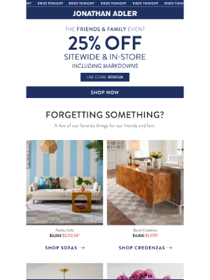 Jonathan Adler - ENDS TONIGHT: 25% OFF Sitewide & In-Store Use Code XOXOJA