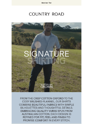 Country Road (Australia) - Signature shirting