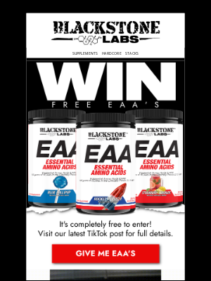 Blackstone Labs - Your Chance to Score FREE EAA's is Here! 🤩