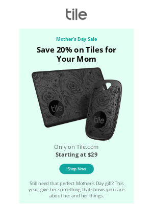 Tile, Inc - Last-minute gifts for Mom