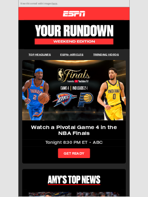 This Weekend: NBA Finals Game 4 & More 🏀