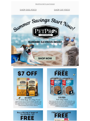 Pet Pros - Summer is Here! Shop June's Exclusive Deals