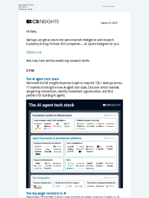 CB Insights - AI agent tech stack