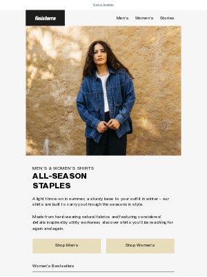 Finisterre - Shirts You'll Reach For Again & Again