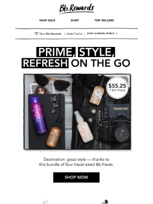 Bumble & Bumble - A bundle that primes, styles + refreshes on the go ✈️