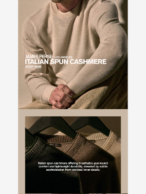 James Perse Ent. - Italian Spun Cashmere