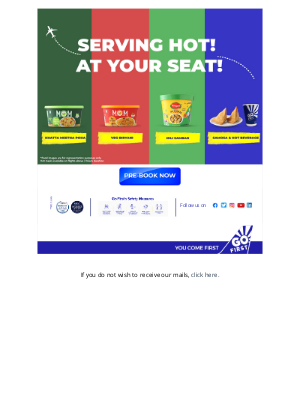 GoAir - Hot and tasty meals, delivered to your seat! 💺😋