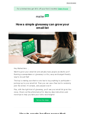 MailerLite - Want to grow  your email list fast? Try this fun trick!