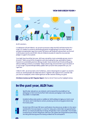 ALDI - One Year Later: Leading the Way to a More Sustainable Future