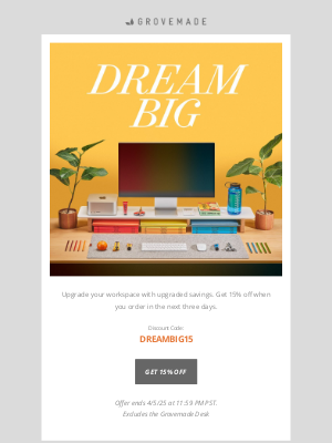 Grovemade - Get 15% Off When You Order Now