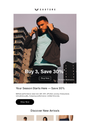 Castore - Buy 3, Save 30%