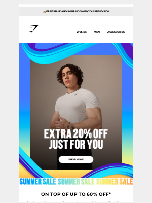 Gymshark (Australia) - An extra 20% off* just for you 🫵