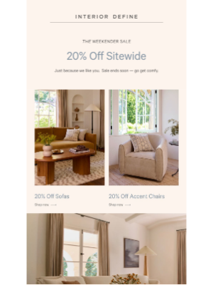 Interior Define - FYI We’re Having a Sale