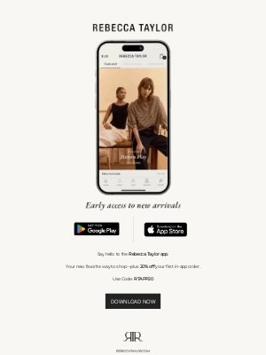 Rebecca Taylor - The Rebecca Taylor App Is Here