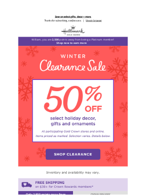 Hallmark - Our 50% OFF Clearance Sale is on!