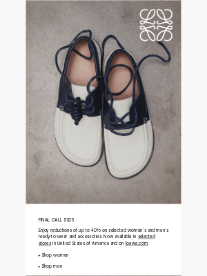 Loewe - It's your last chance: SS25 sale