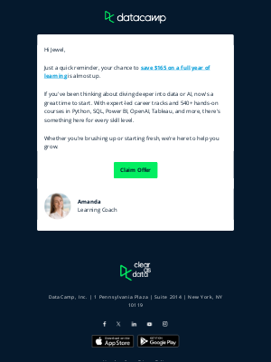 DataCamp - Save $165: Ends tomorrow