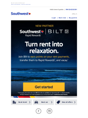 Southwest Airlines - Rapid Rewards is now on Bilt!