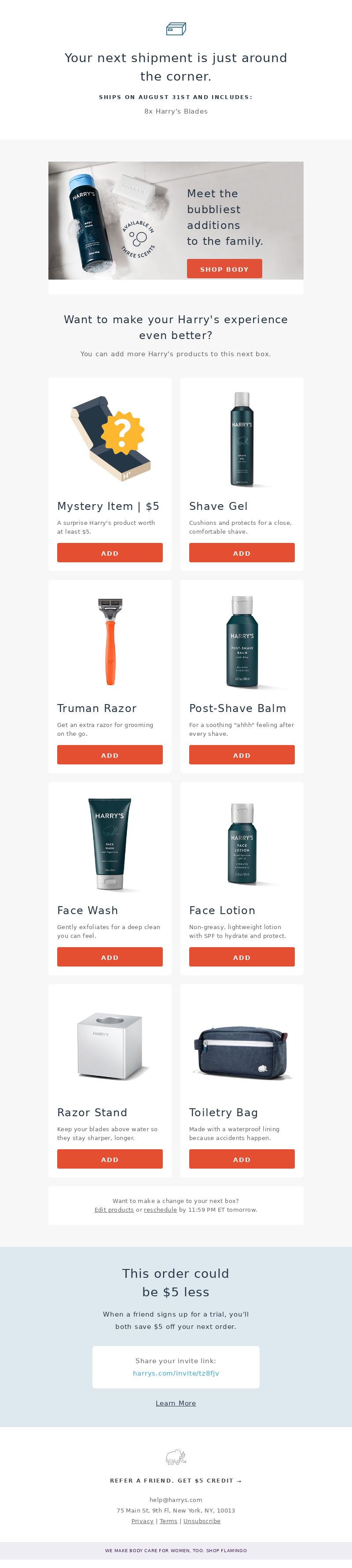 Harry's - Your Harry's Shave Plan order