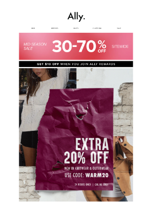 Ally Fashion - Snag EXTRA 20% OFF 🧶 New Knitwear & Outerwear