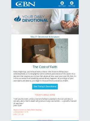 The Christian Broadcasting Network - Today's Daily Devotional 05/31