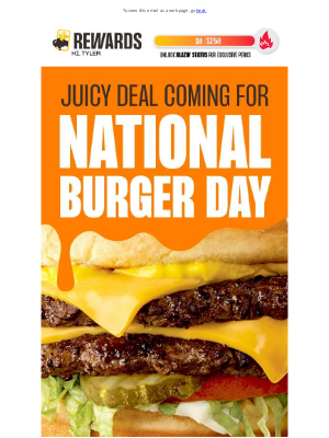 Buffalo Wild Wings - National Burger Day deal dropping tomorrow 🍔