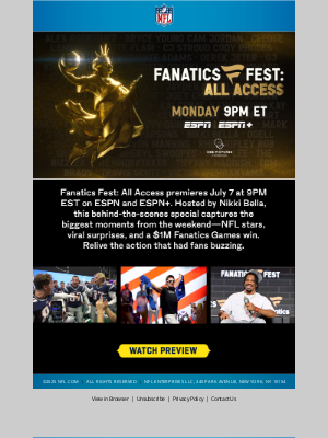 Cincinnati Bengals - NFL Fans, Relive the Action — Fanatics Fest: All Access Airs July 7th on ESPN