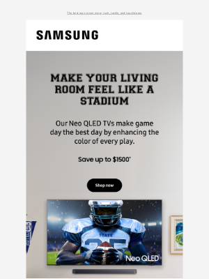 Samsung - loremipsumdolor, get closer to the action with a Neo QLED TV 🏈
