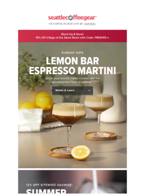 🍋 Watch & Learn: Lemon Bar Espresso Martini