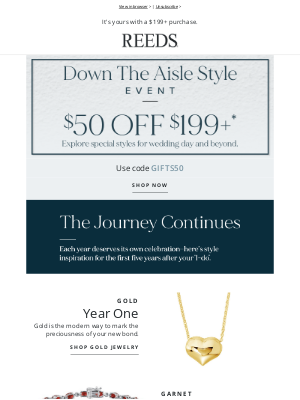REEDS Jewelers - Want $50 off right now?