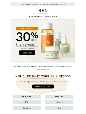 REN Skincare (United Kingdom) - LAST DAY⚡30% Off + Free $65 Gift Ends Soon!*
