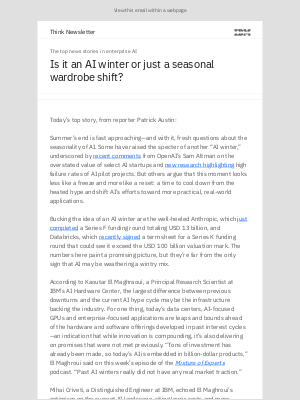 IBM - Why experts aren’t betting on an AI winter