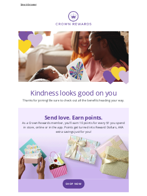 Hallmark - Get easy access to Crown Rewards offers 💜