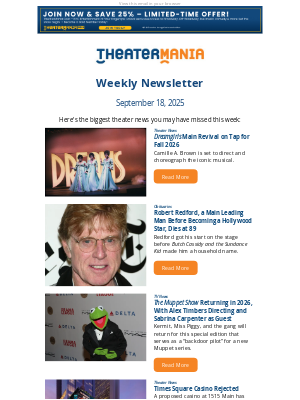 TheaterMania - Times Square Casino Fails; The Sound of Music at the Kennedy Center; Muppet Show Returns