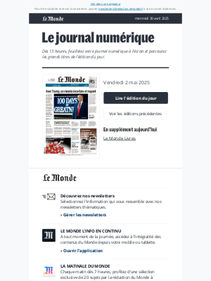 Le Monde - Journal numérique - Vendredi 2 mai 2025