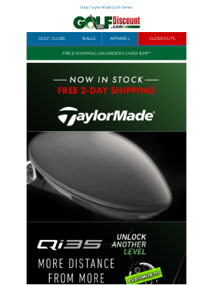 GolfDiscount.com - TaylorMade Qi35 Series In Stock w/ FREE 2-Day Shipping!