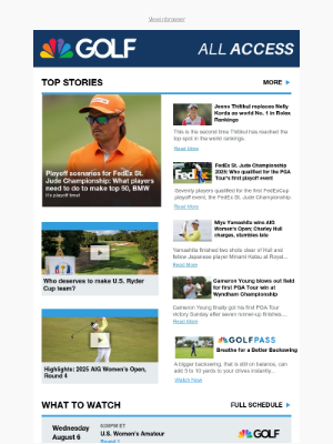 Golf Channel - Playoff scenarios for FedEx St. Jude Championship: