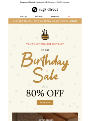 Rugs Direct - You're Invited 🎈 15% Off Code Inside >