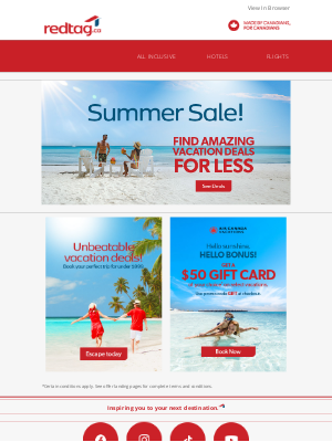 Red Tag Vacations (Canada) - This email will have you packing in 3…2…1 🧳