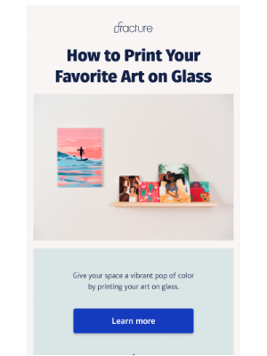 Fracture - Know you can print art on glass?