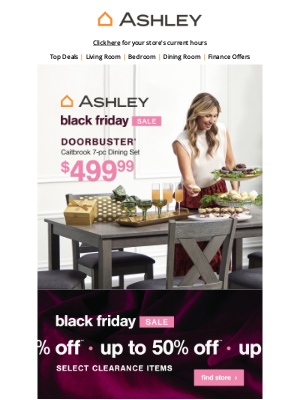 Ashley Furniture Industries - Black Friday Extravaganza: Online or In Store