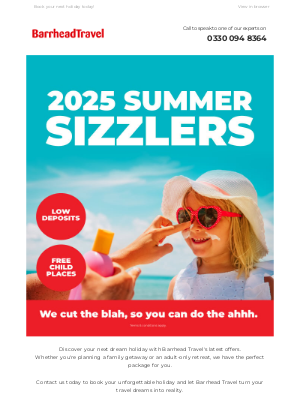 Barrhead Travel (United Kingdom) - Get ready for Summer with amazing deals! | FREE Child Places | Book Today!